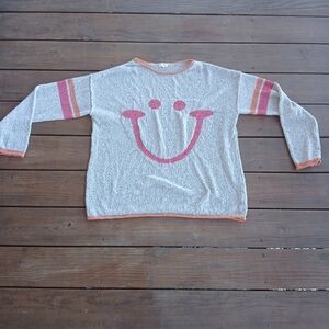 Oversized Smiley Face Sweater